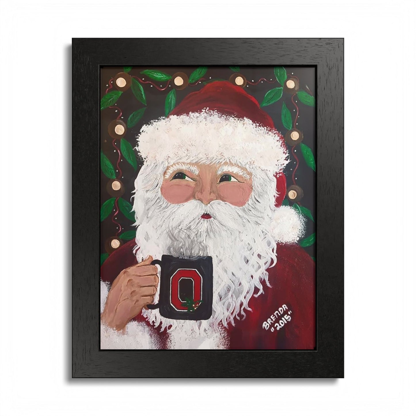 2015 SANTA WITH OSU MUG (Christmas Ornament)