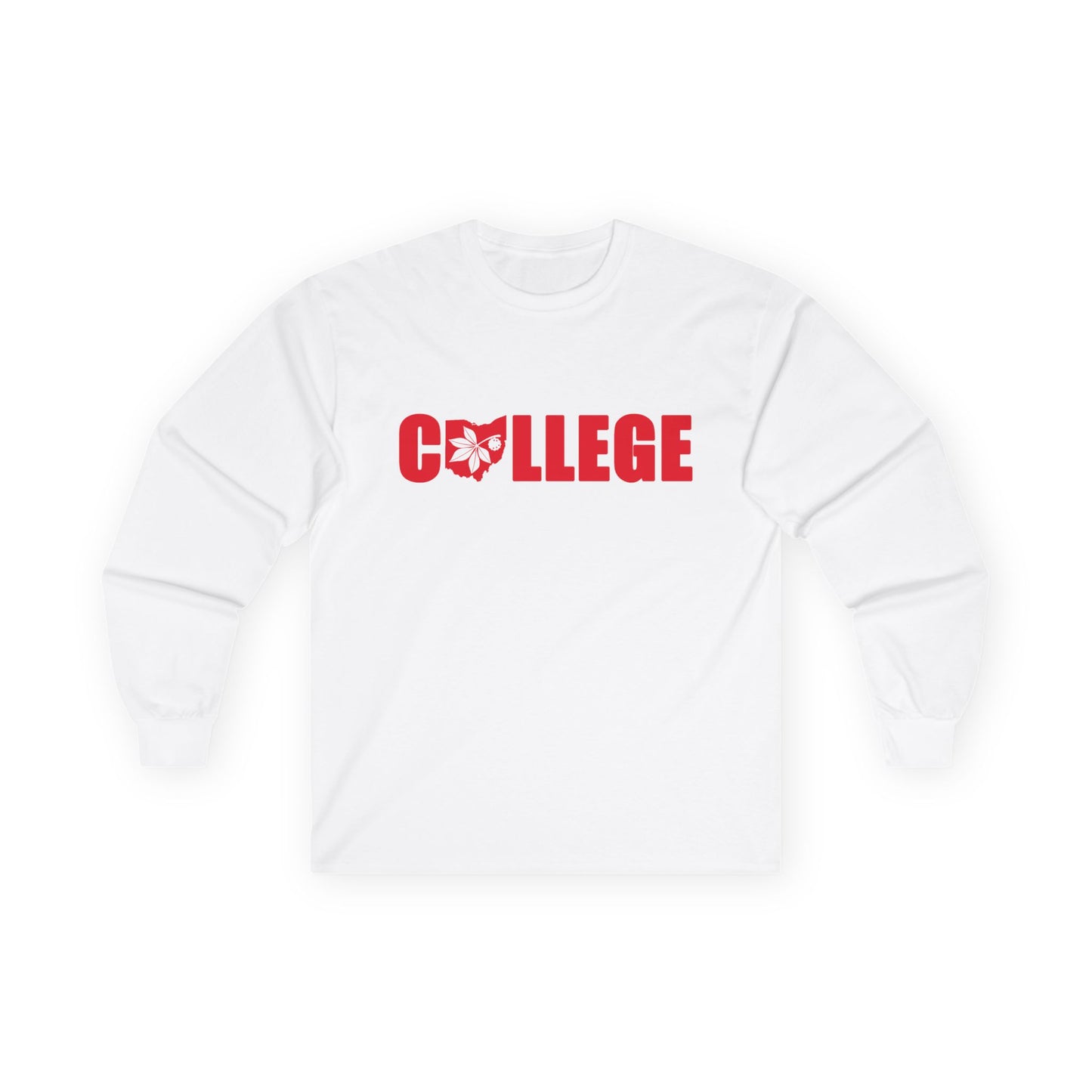 College Buckeye Leaf Long Sleeve Tee