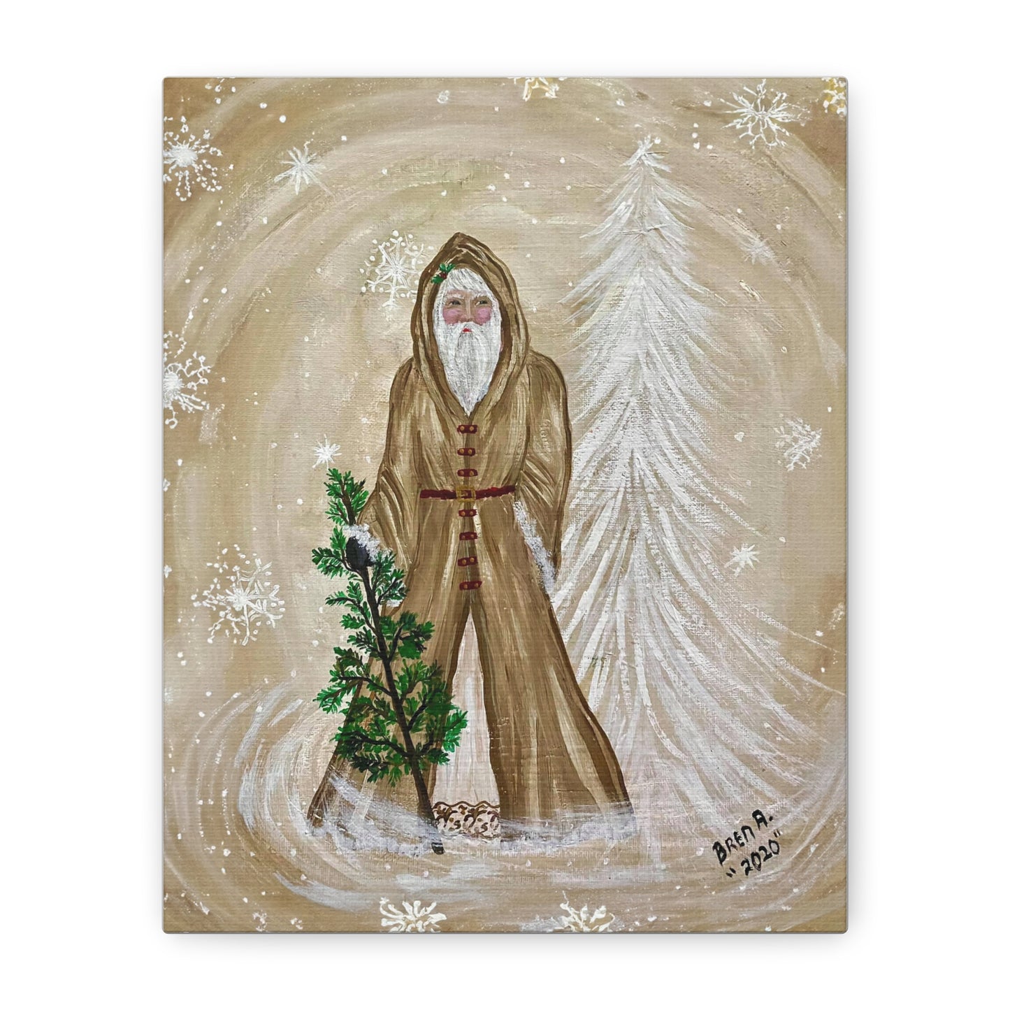 2020 SANTA IN SNOW (Canvas Print)