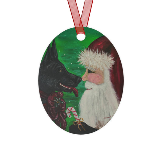 2017 SANTA WITH HIS BEST FRIEND (Christmas Ornament)