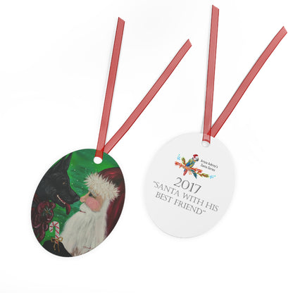 2017 SANTA WITH HIS BEST FRIEND (Christmas Ornament)