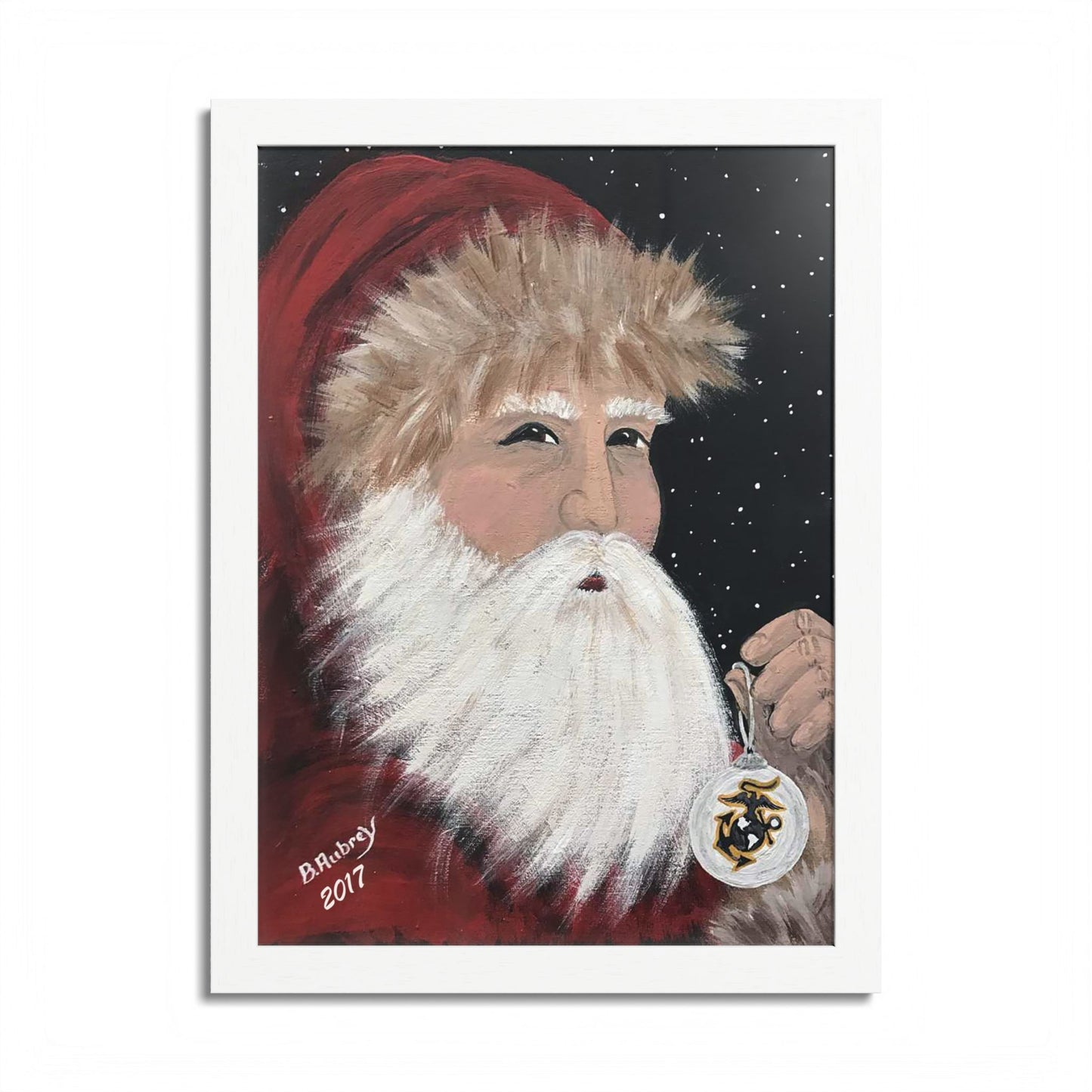 2017 SANTA FOR A MARINE (Framed Print)