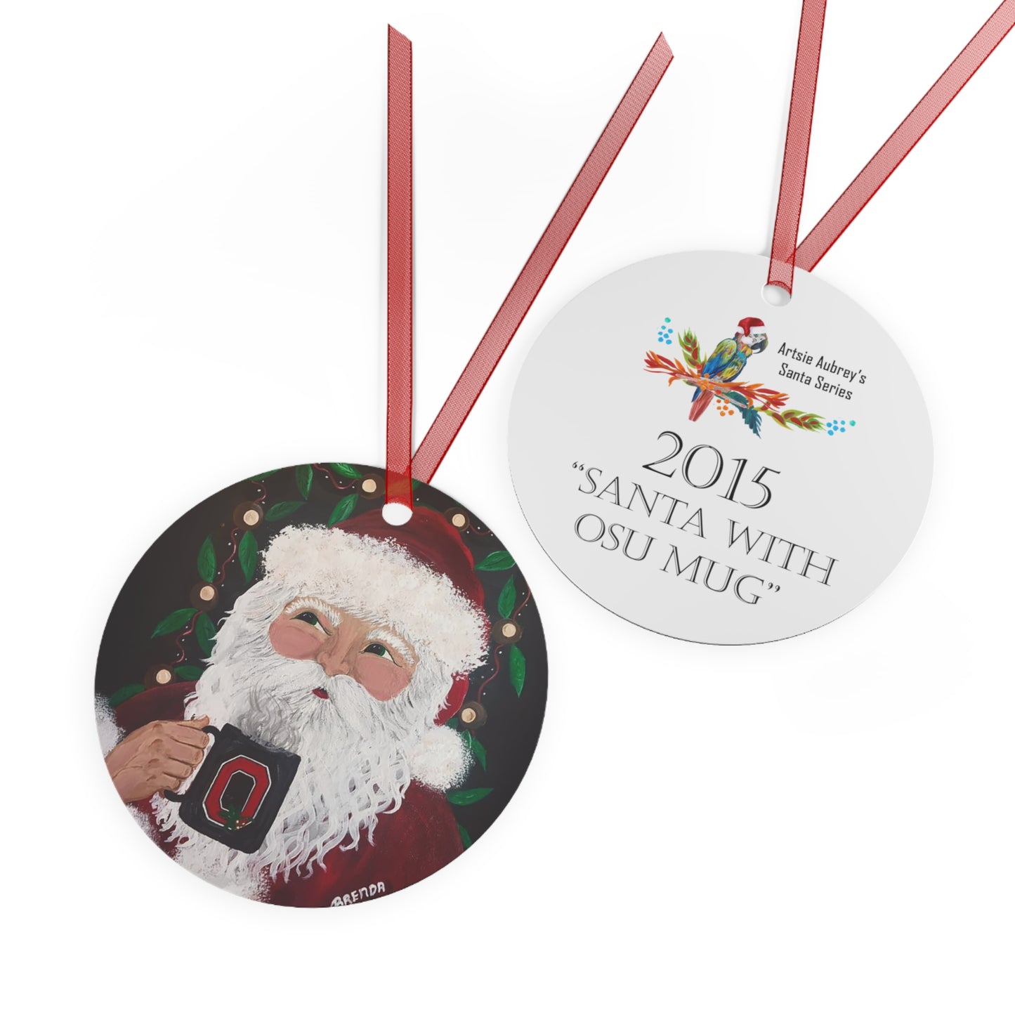 2015 SANTA WITH OSU MUG (Christmas Ornament(
