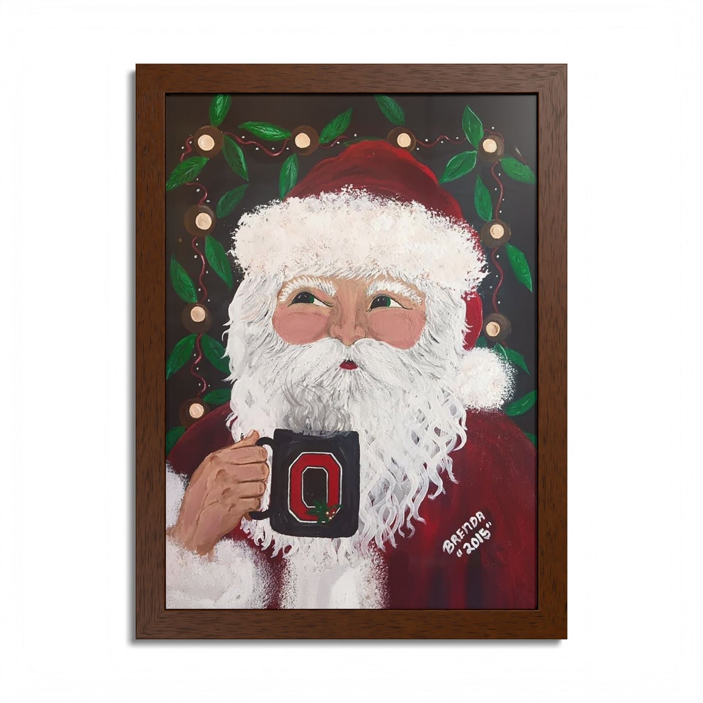 2015 SANTA WITH OSU MUG (Christmas Ornament)