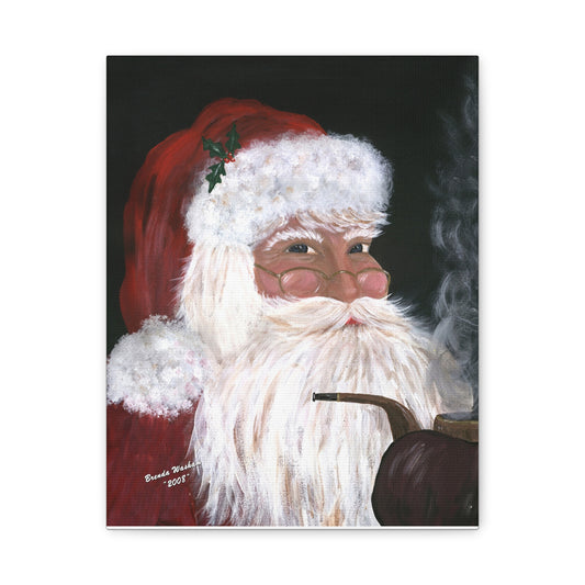 Smokin' Santa, 2008 Santa Portrait Canvas Art