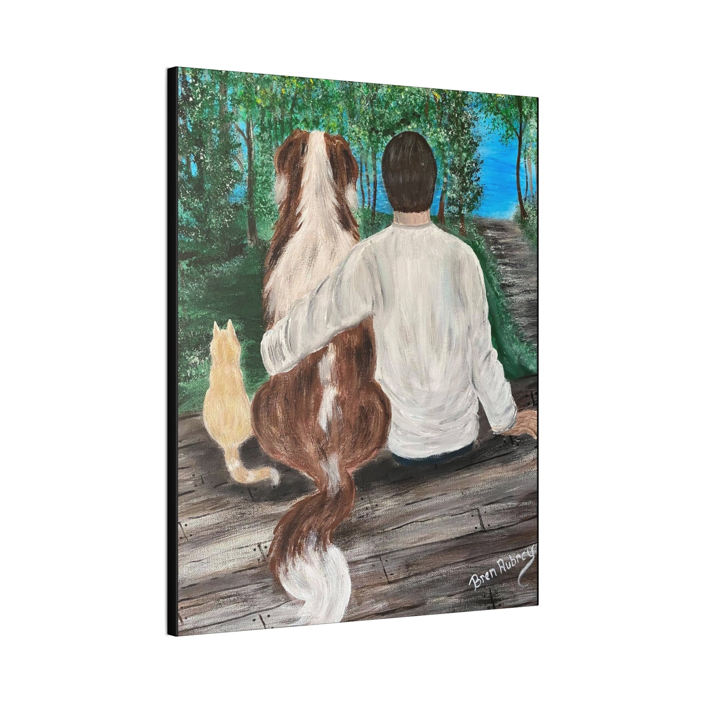 Man's Furry Friends Canvas