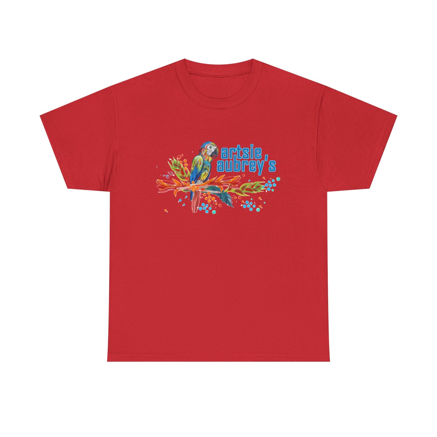 Colorful Parrot 'Artsie Aubrey's' Logo Tee