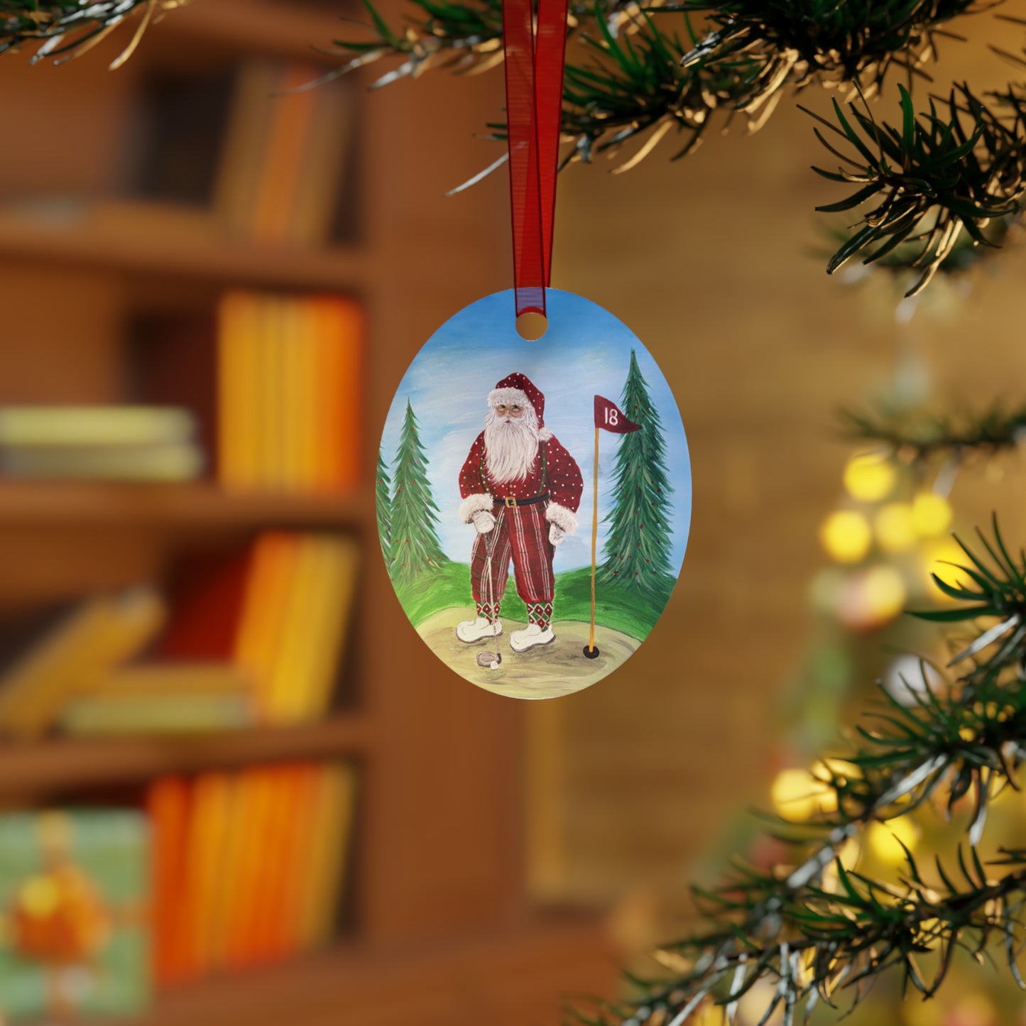 2024 GOLFING SANTA (Christmas Ornament)