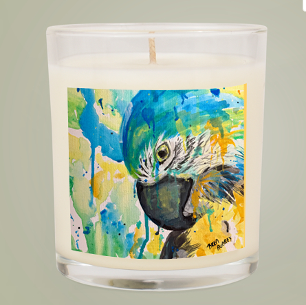 Splash of Colorful Parrot Candle, 11oz Hand-Poured Candle