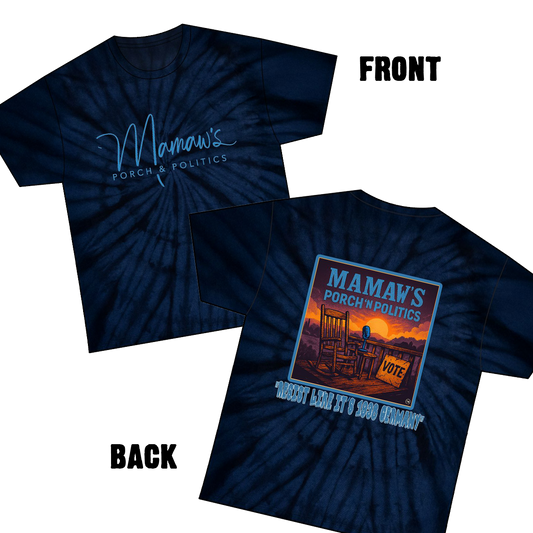 Mamaw's Porch & Politics - Resist like it's 1938 Germany Tie Dye T-Shirt