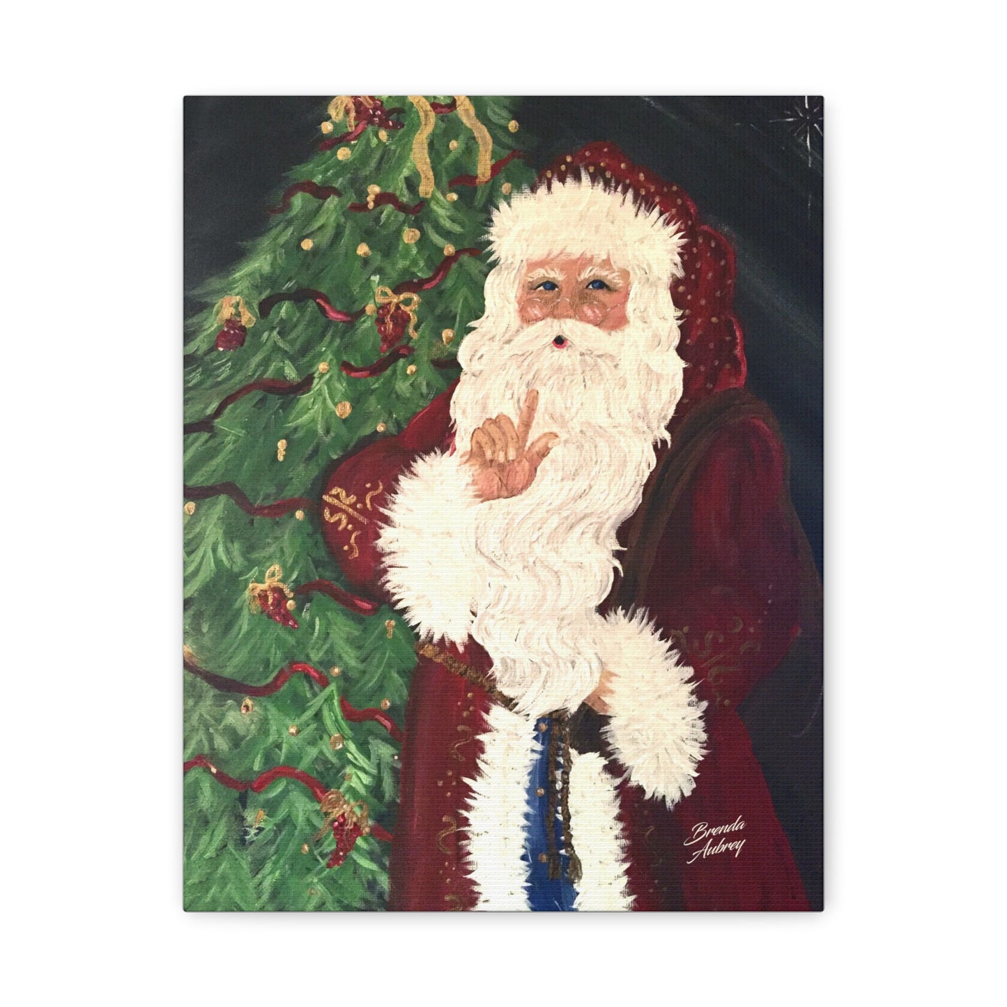 2013 SHSSSSSSS SANTA (Canvas Print)