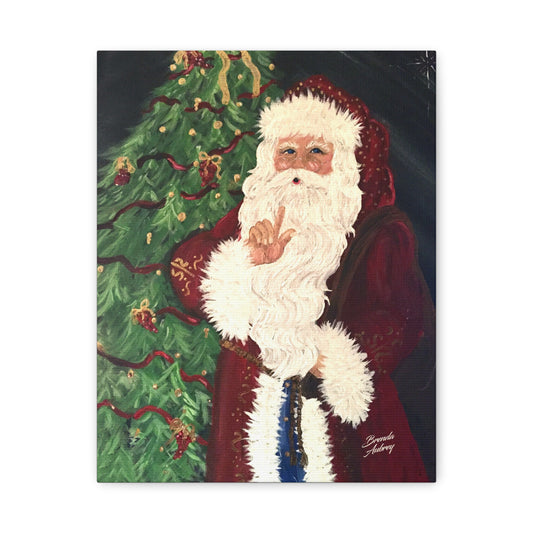 2013 SHSSSSSSS SANTA (Canvas Print)