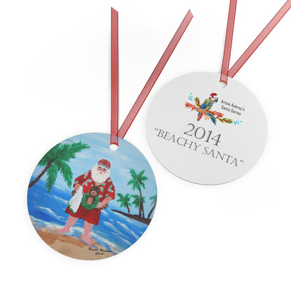 2014 BEACHY SANTA (Christmas Ornament)