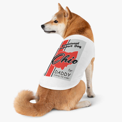 Emotional Support Dog for Daddy during the game.  Pet Tank Top