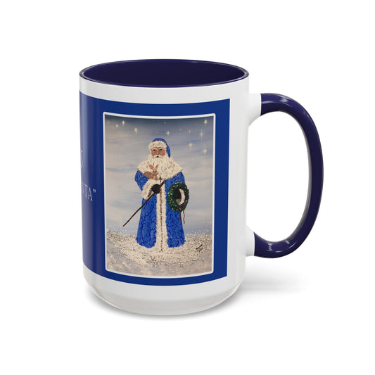 2015 BLUE SANTA (Ceramic Mug)