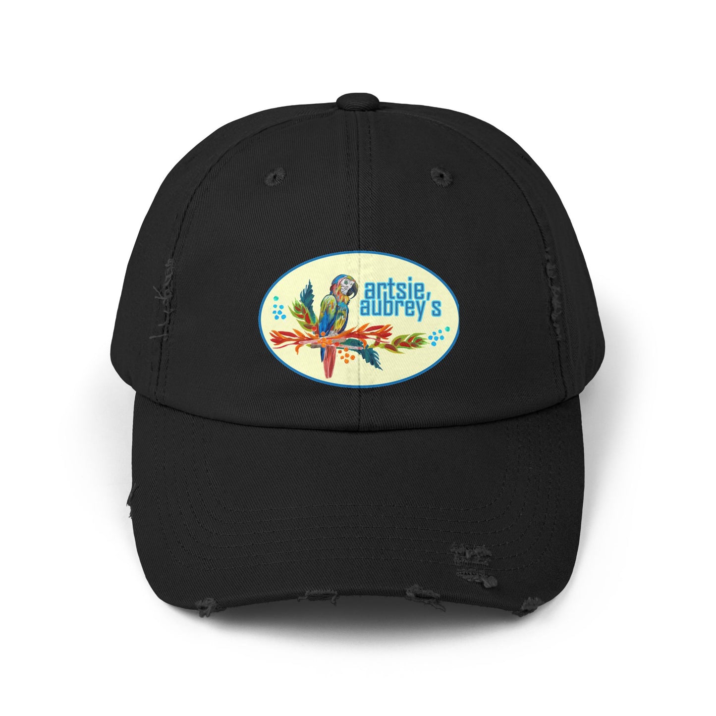 Artsie Aubrey's Parrot Stylish Unisex Distressed Cap