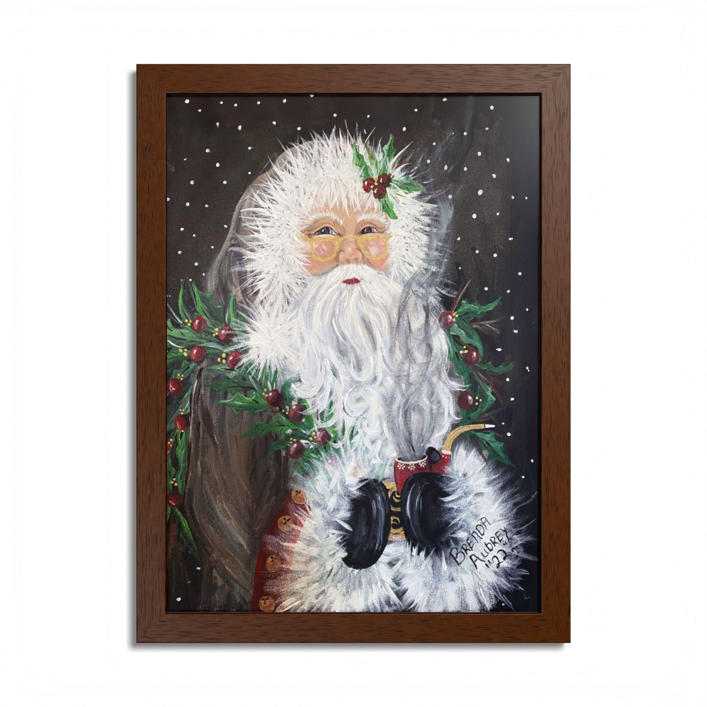 2022 FUZZY SANTA (Framed Print)
