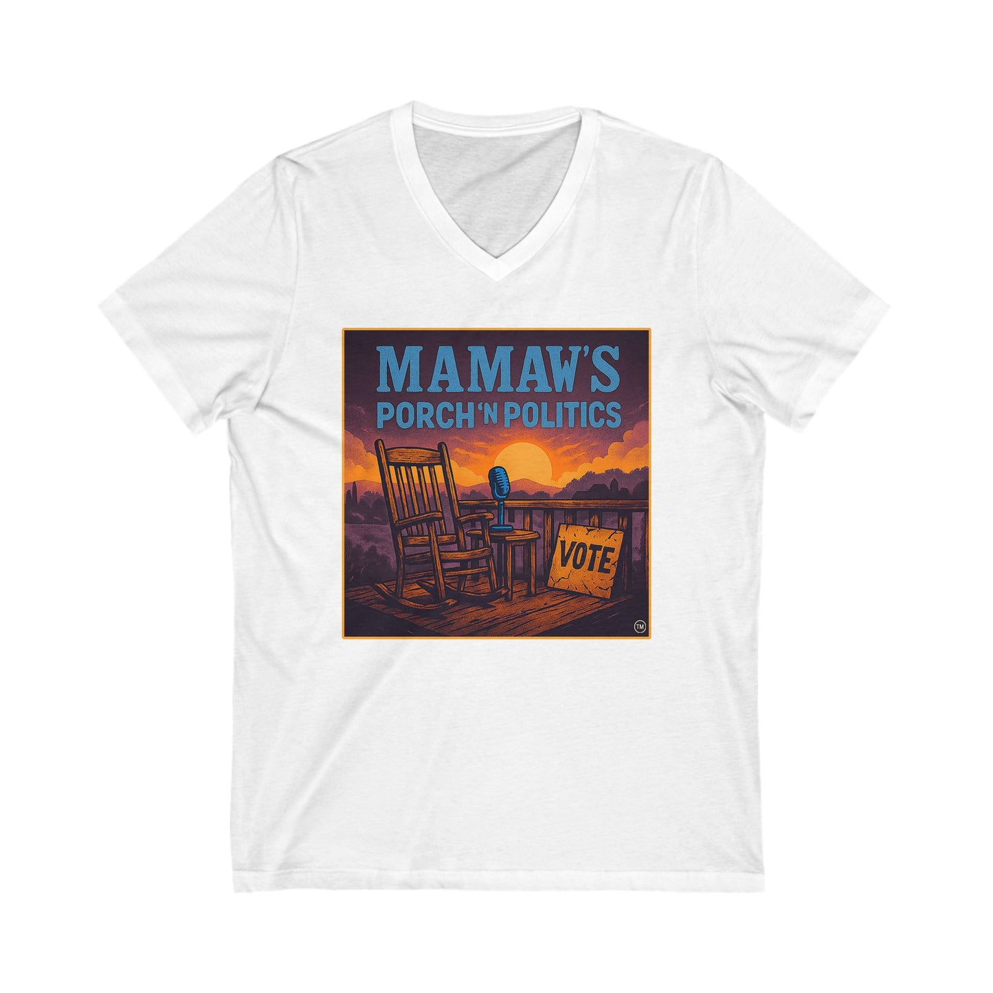 Mamaw's Porch'n Politics V-Neck Tee