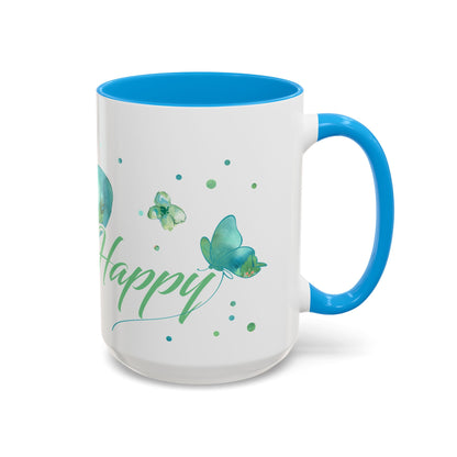 Colorful, You Make My Heart Happy 15 oz. Ceramic Mug