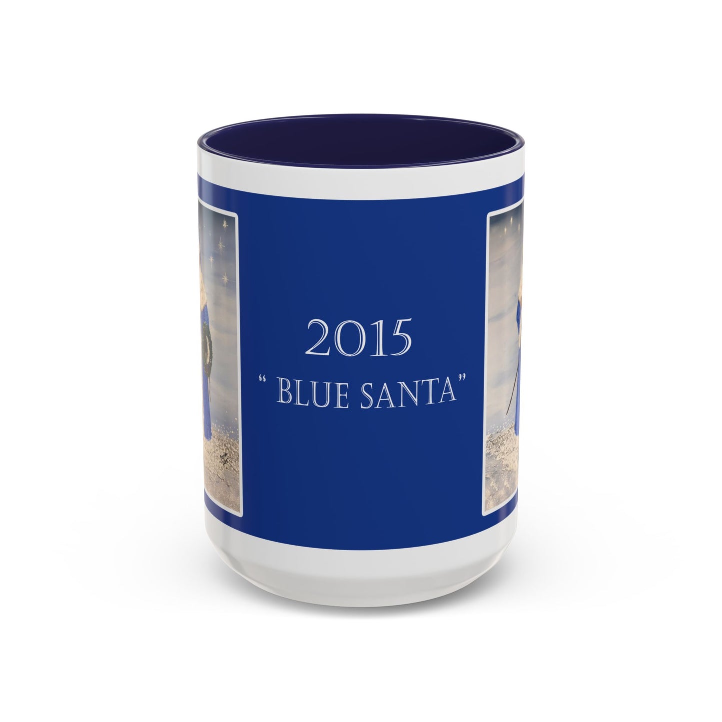 2015 BLUE SANTA (Ceramic Mug)