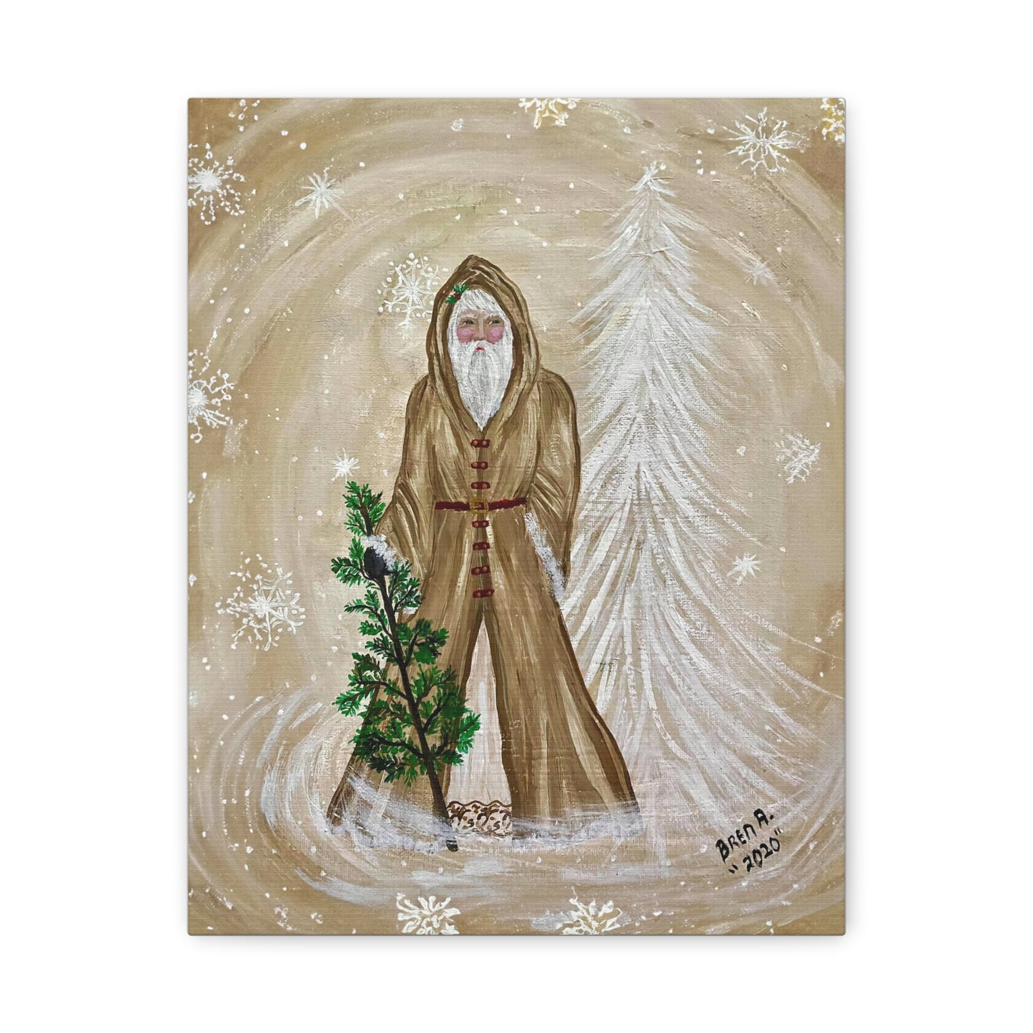 2020 SANTA IN SNOW (Canvas Print)