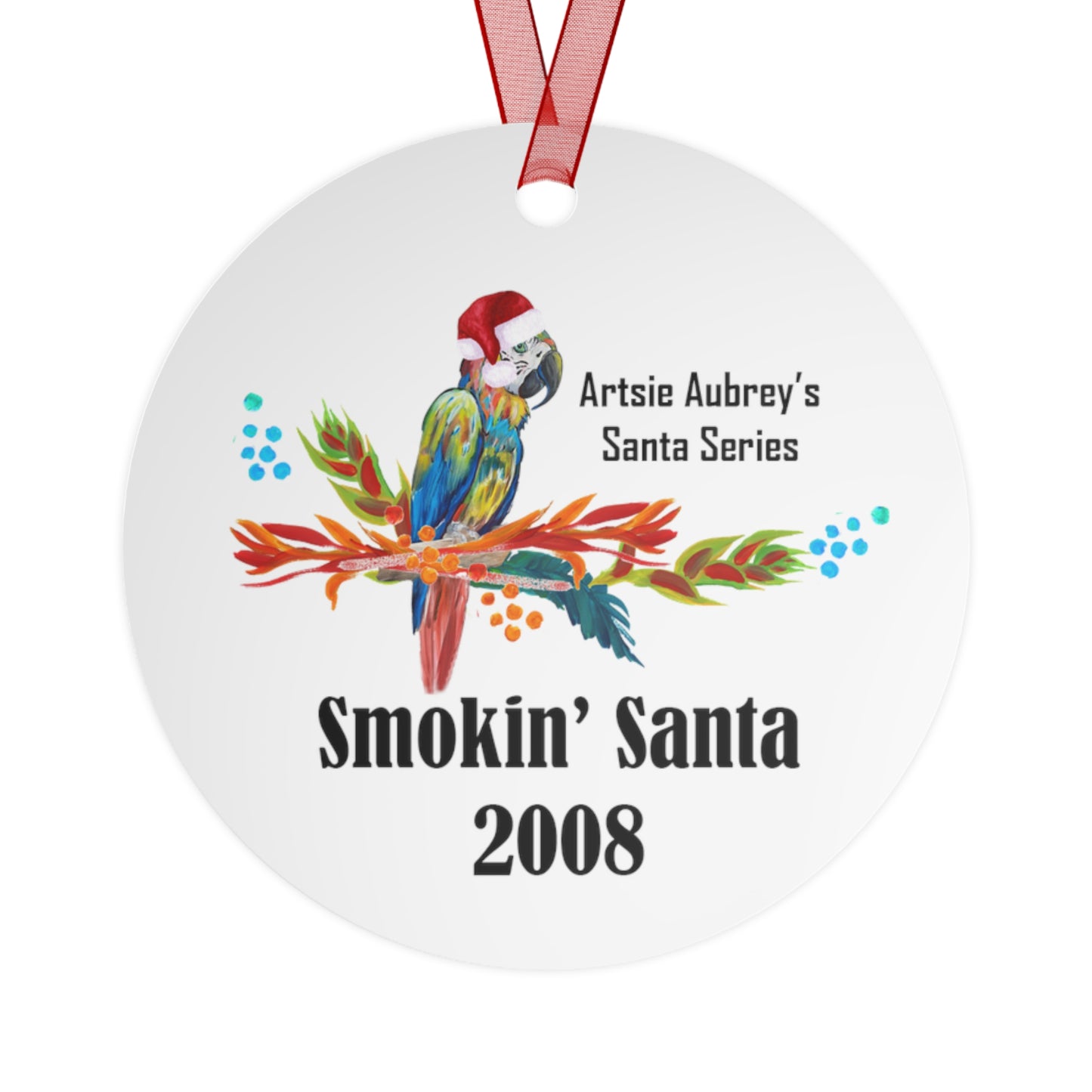 Artsie Aubrey's Santa Series Ornament Smokin' Santa 2008