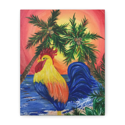 Sunrise Rooster, Vibrant Wall Decor