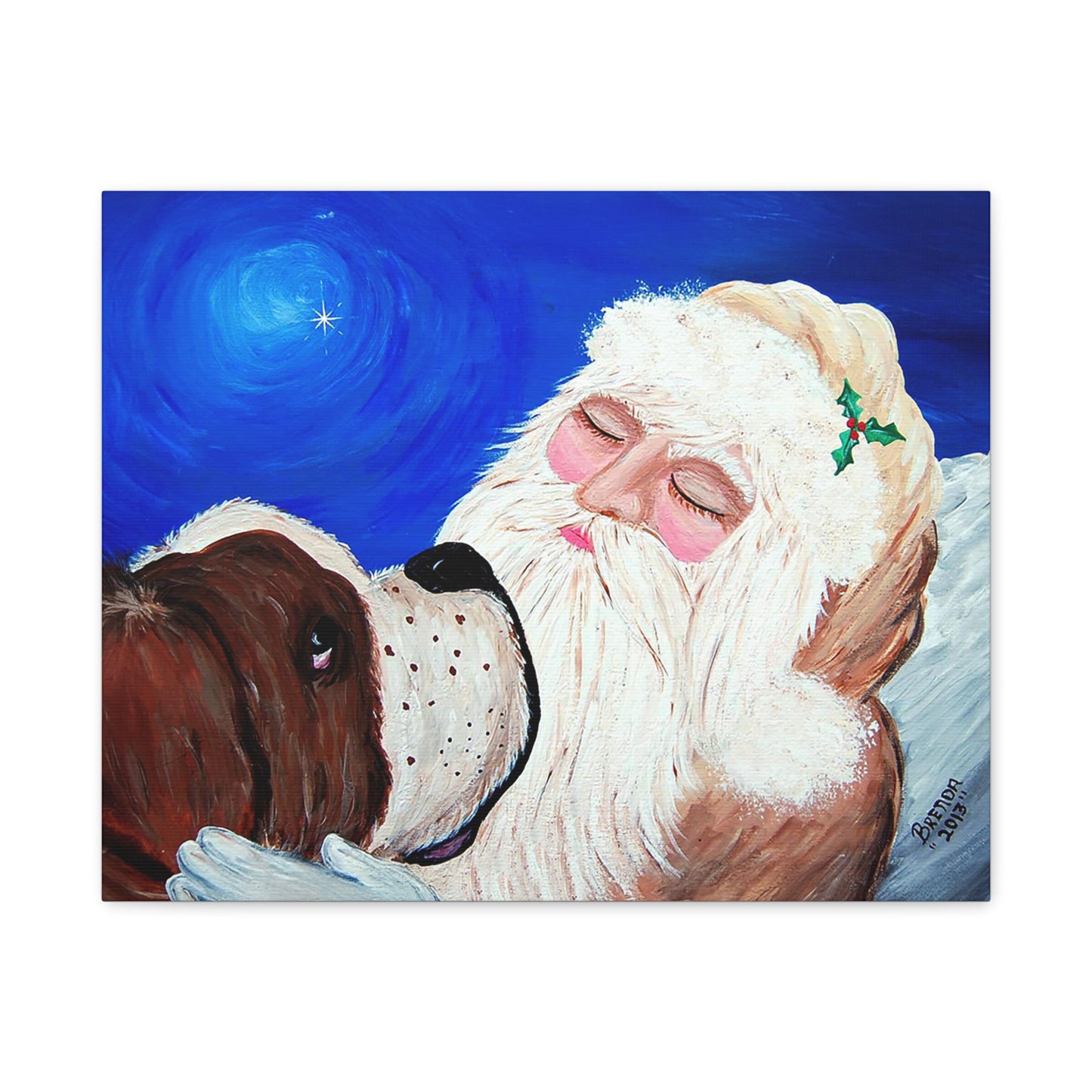 2013 KEEPING AN EYE ON SANTA (Canvas Print)