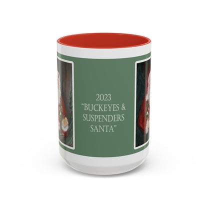 2023 BUCKEYES & SUSPENDERS SANTA (Metal Ornament)