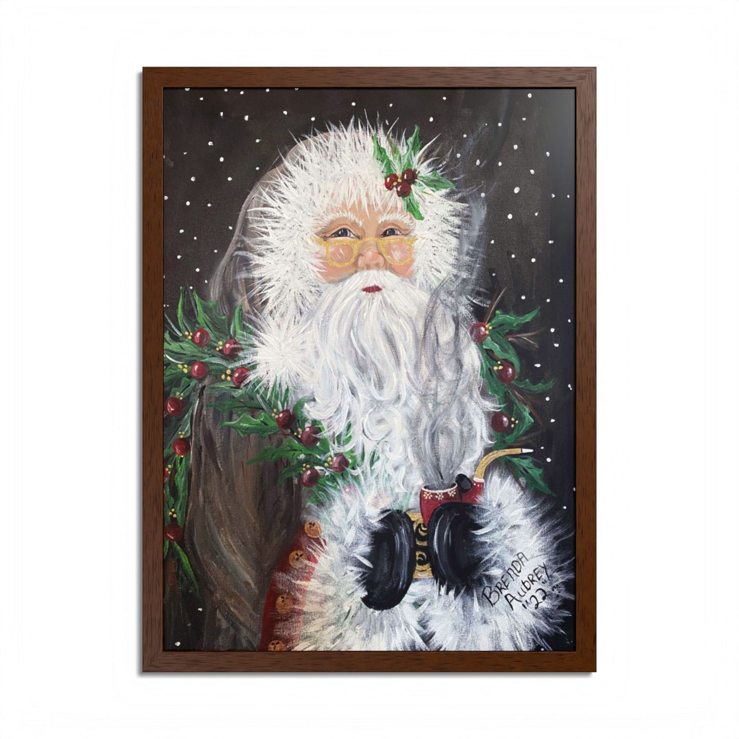2022 FUZZY SANTA (Framed Print)