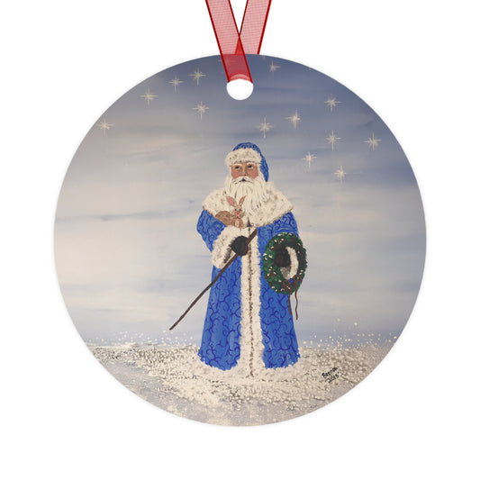 2015 BLUE SANTA (Christmas Ornament)