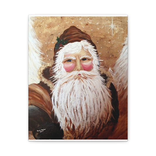 Artsie Aubrey's 2011 Vintage Brown Santa Print on Canvas