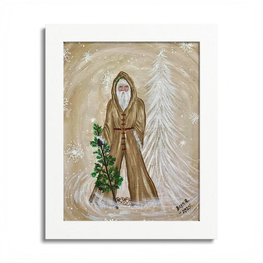 2020 SANTA IN SNOW (Framed Print)