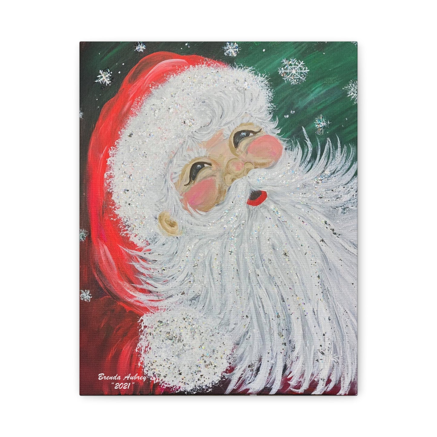 2021 SNOWFLAKE SANTA (Canvas Print)
