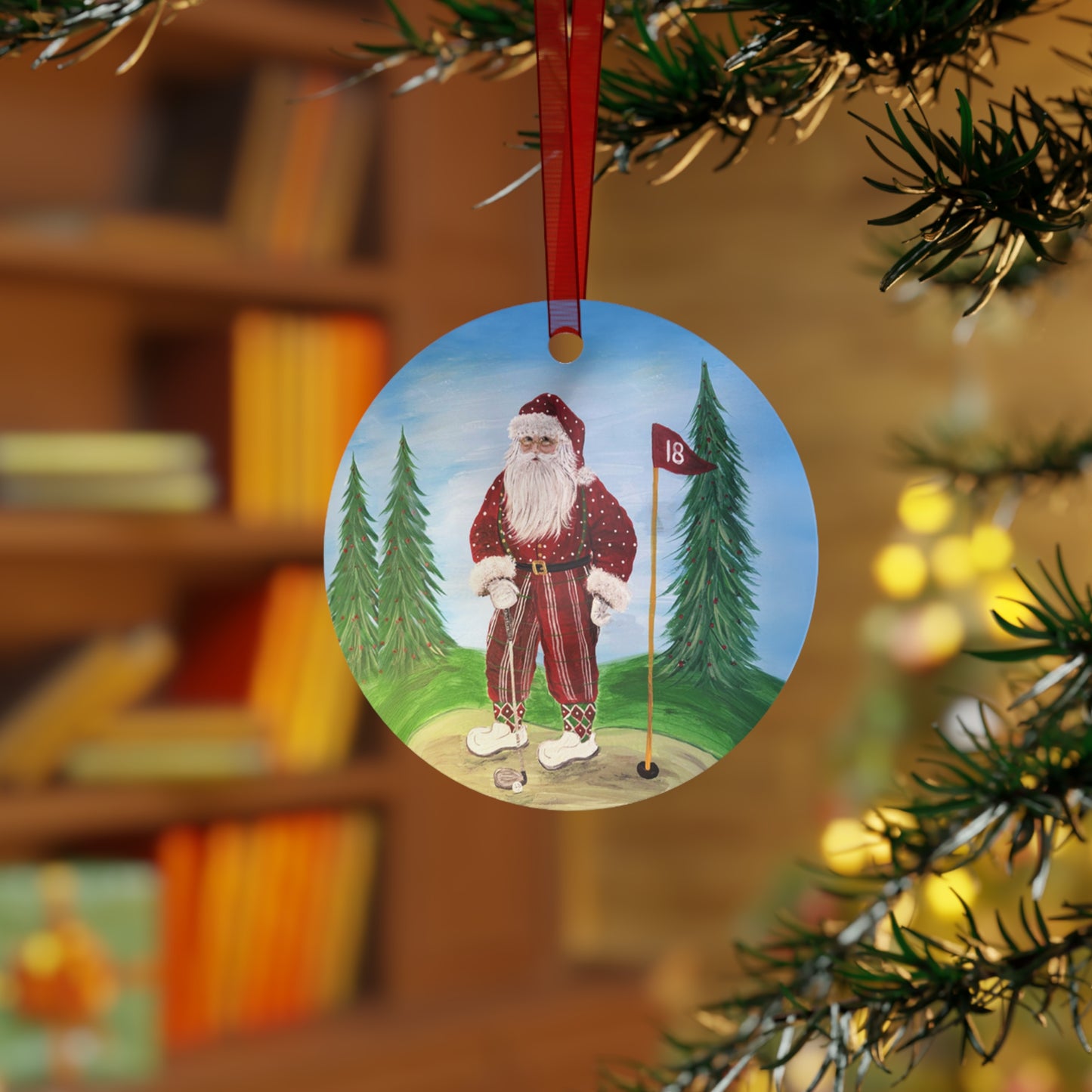 2024 GOLFING SANTA (Christmas Ornament)