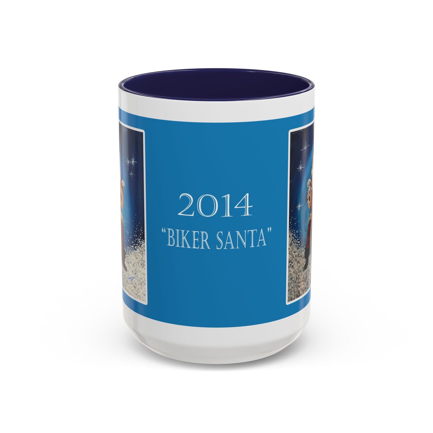 2014 BIKER SANTA (Christmas Mug)