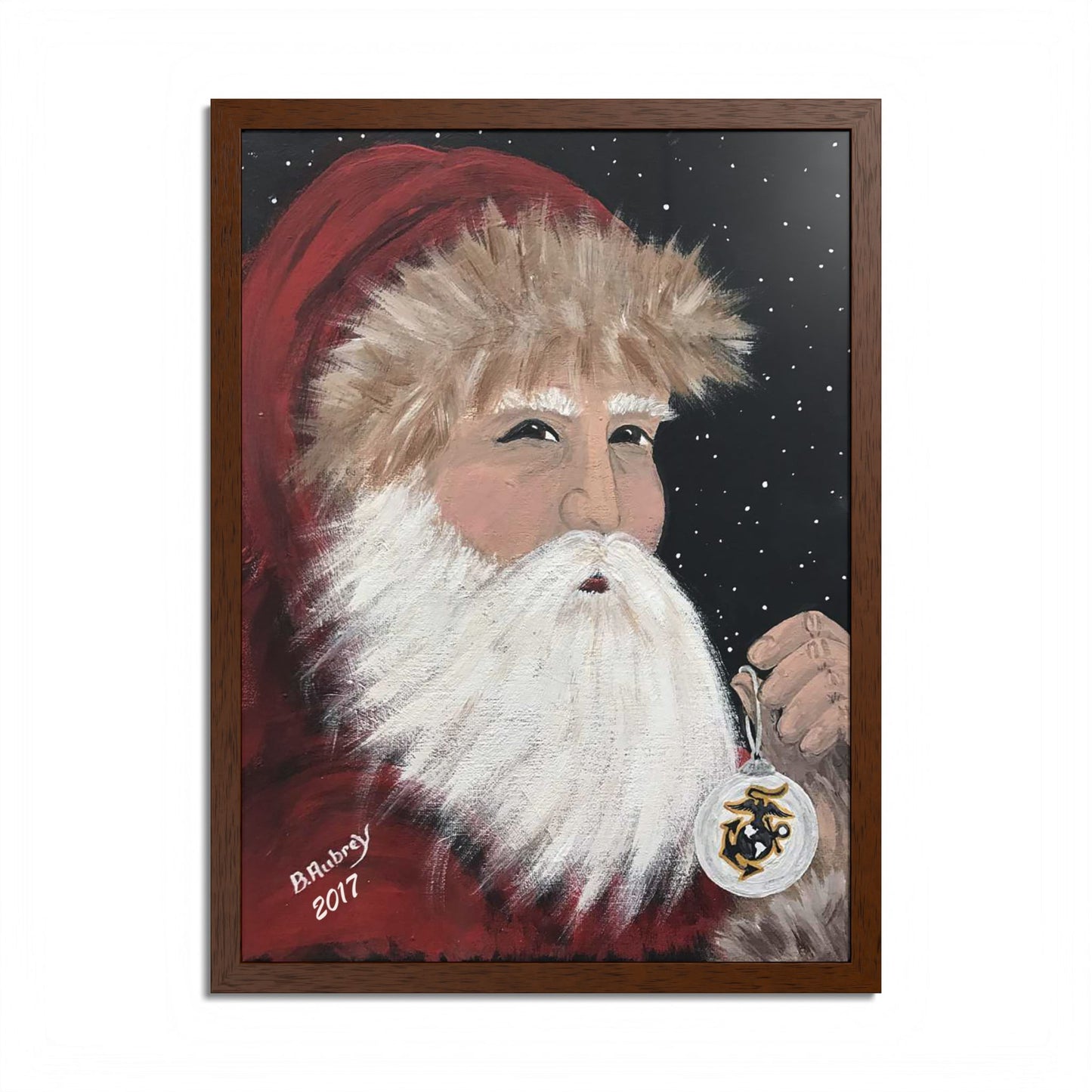 2017 SANTA FOR A MARINE (Framed Print)