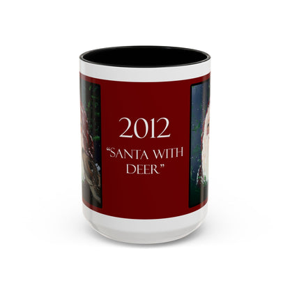 2012 SANTA WITH DEER (Ceramic Mug)