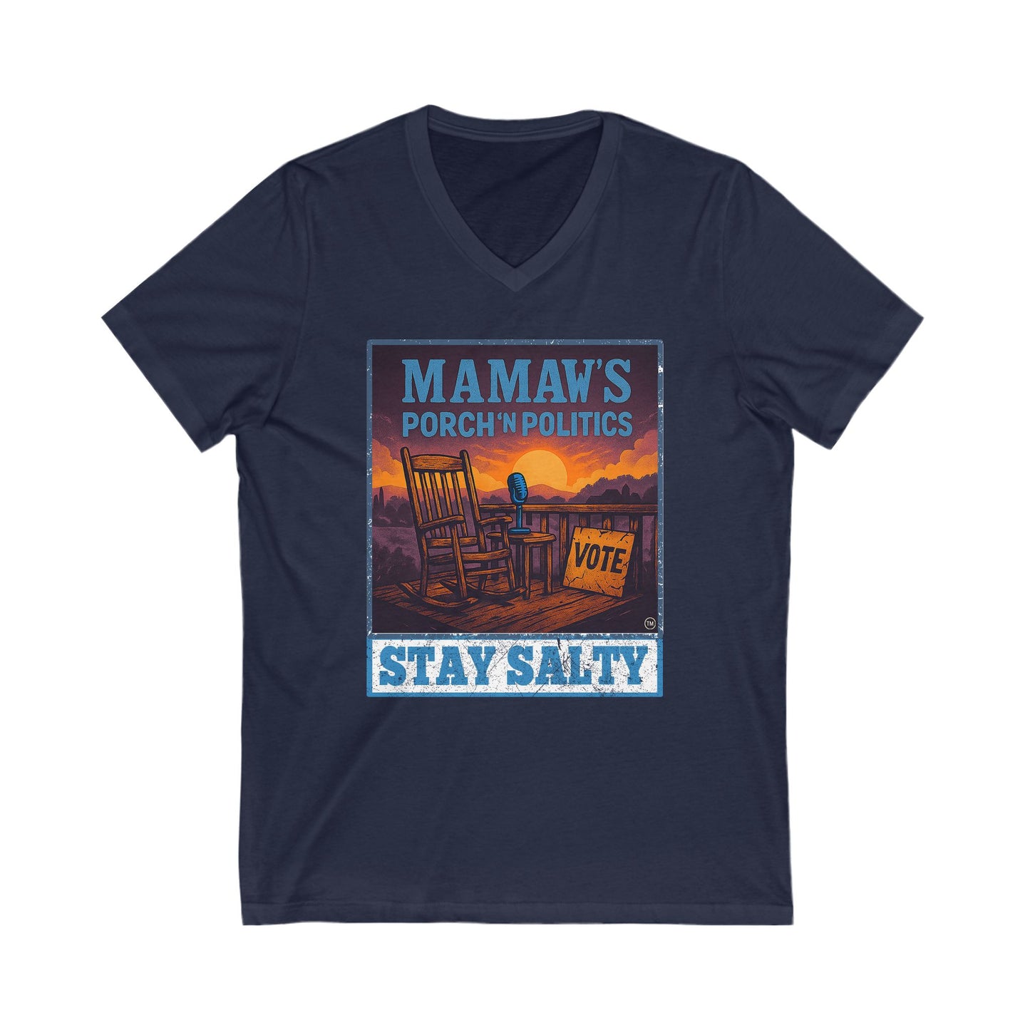 Unisex Jersey Short Sleeve V-Neck Tee