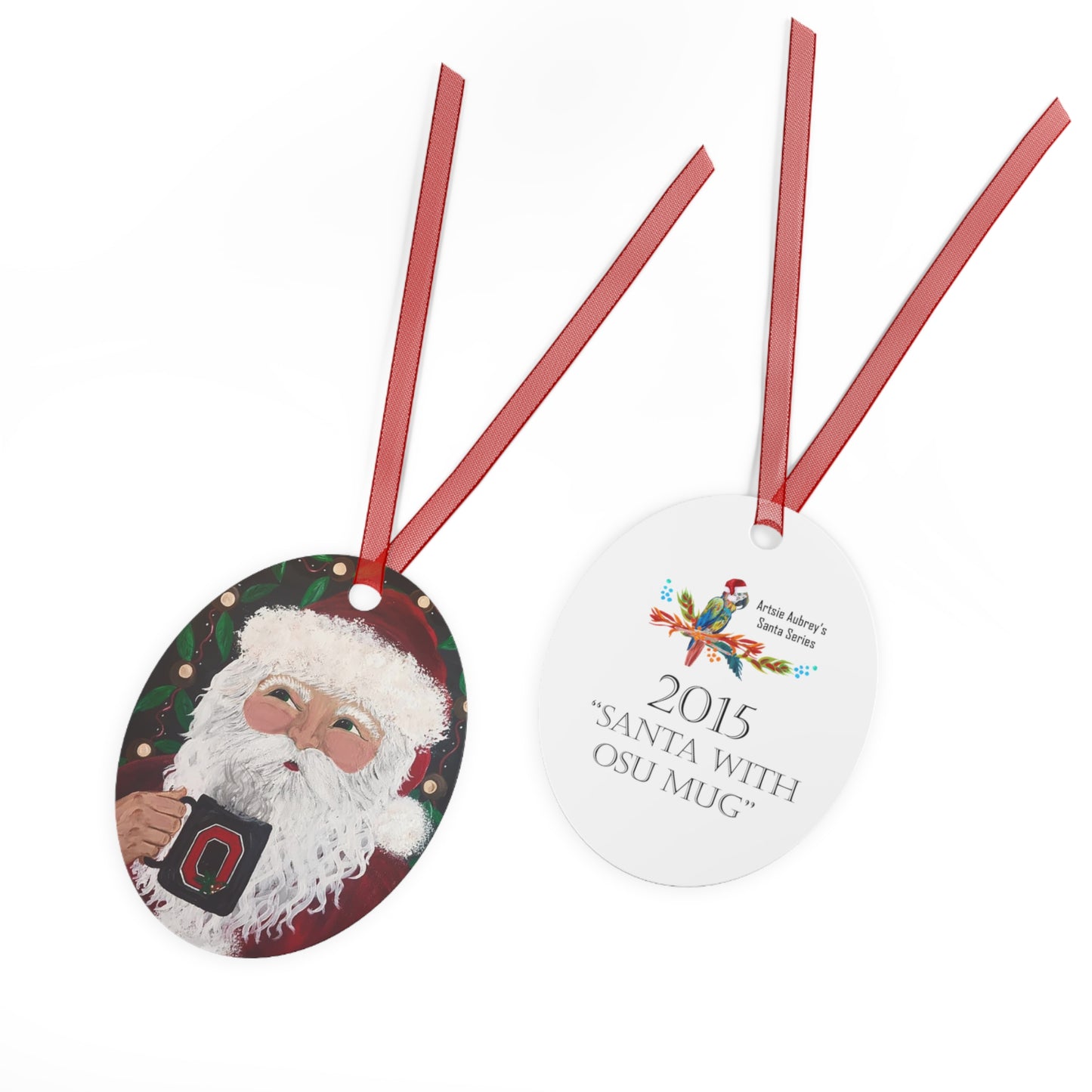 2015 SANTA WITH OSU MUG (Christmas Ornament(