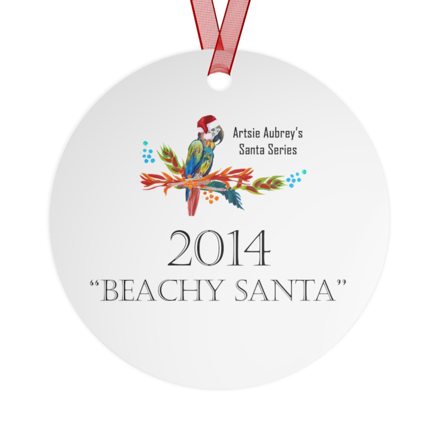2014 BEACHY SANTA (Christmas Ornament)