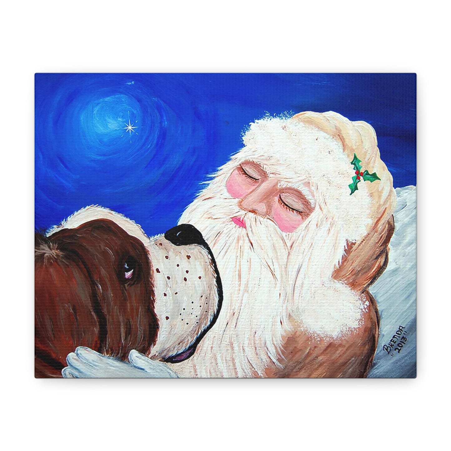 2013 KEEPING AN EYE ON SANTA (Canvas Print)