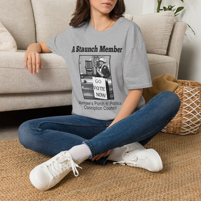 A Staunch Member T-Shirt — Vintage ‘Go Vote Now’ Political Humor Tee