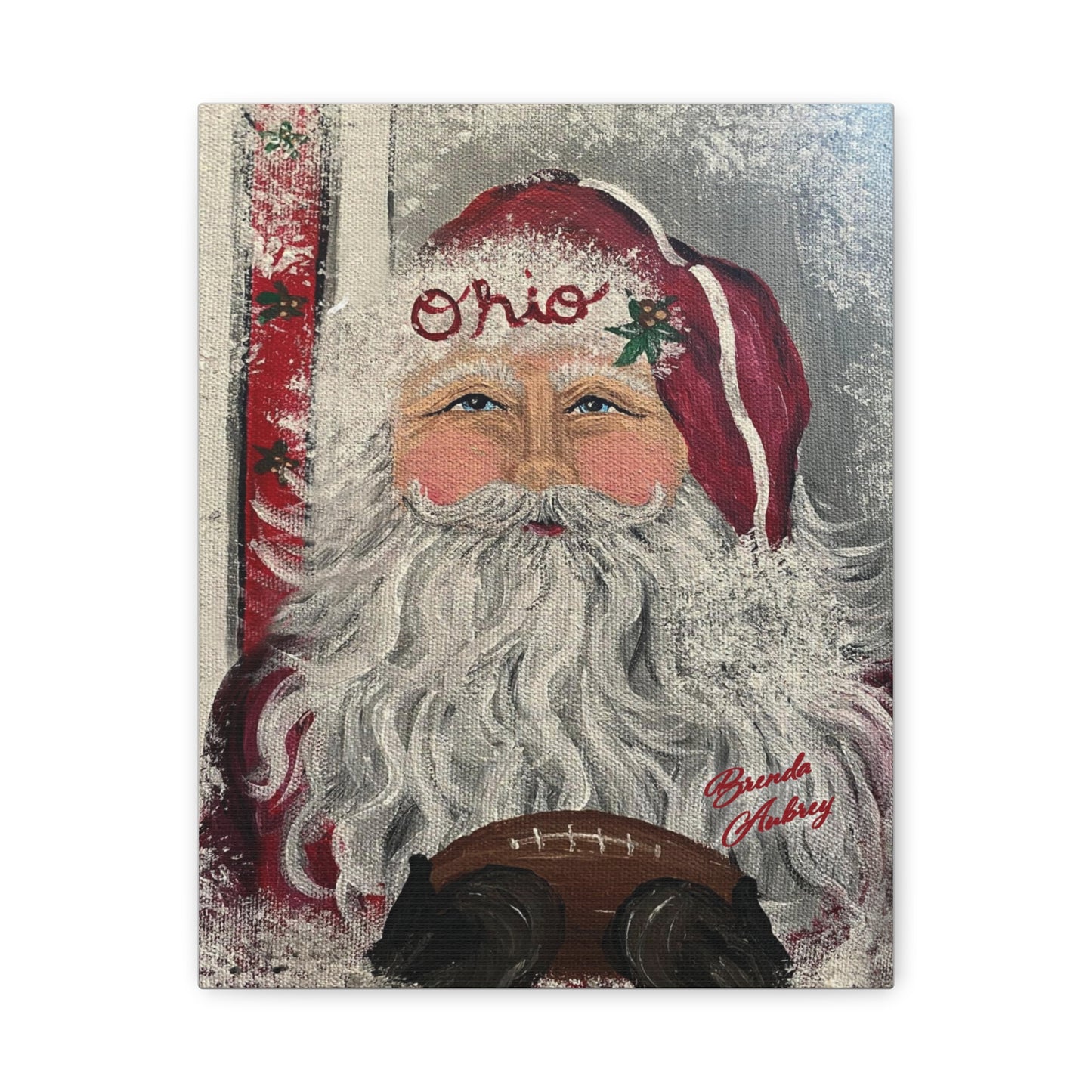 2022 FOOTBALL SANTA (Canvas Print)