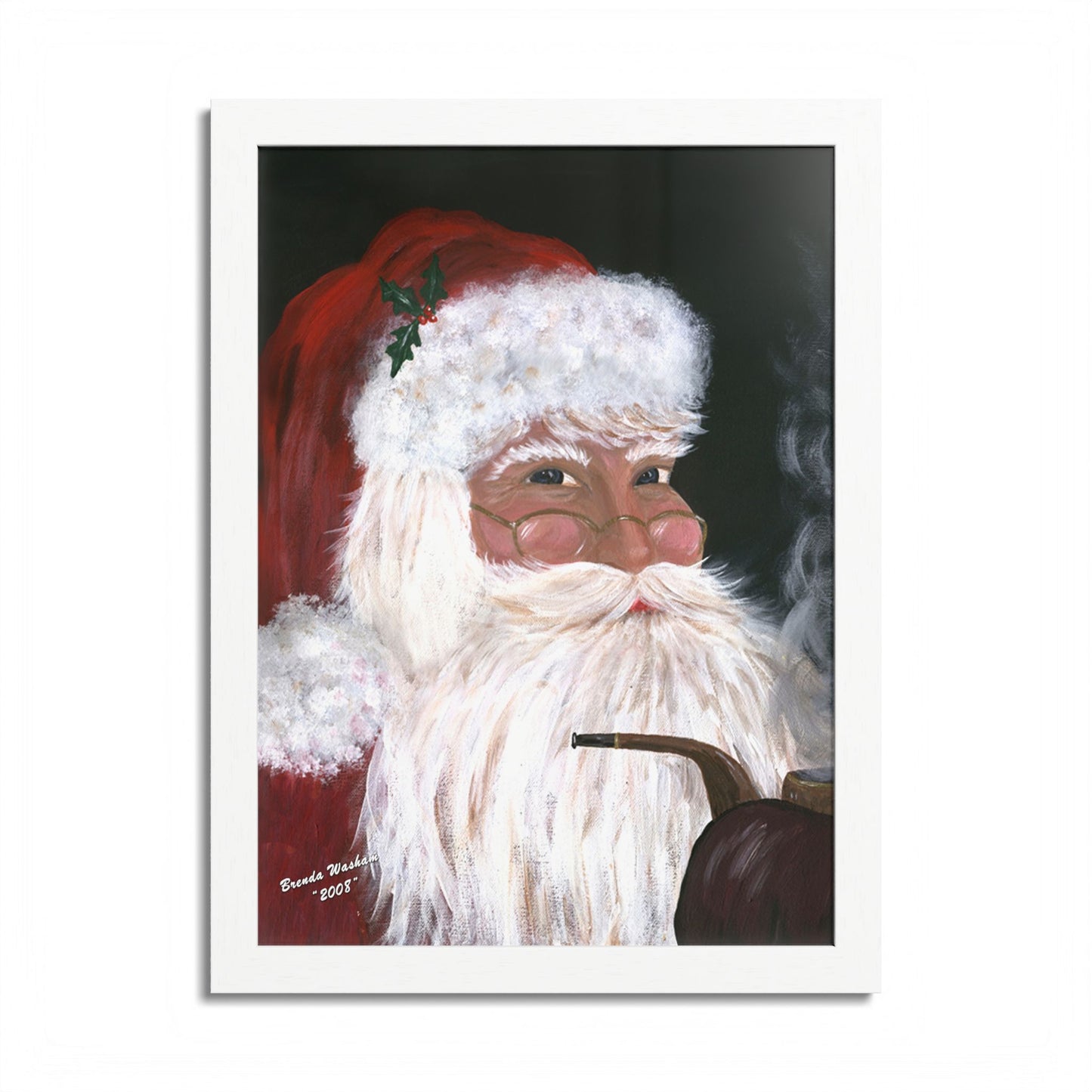 2008 SMOKIN' SANTA (Framed Print)