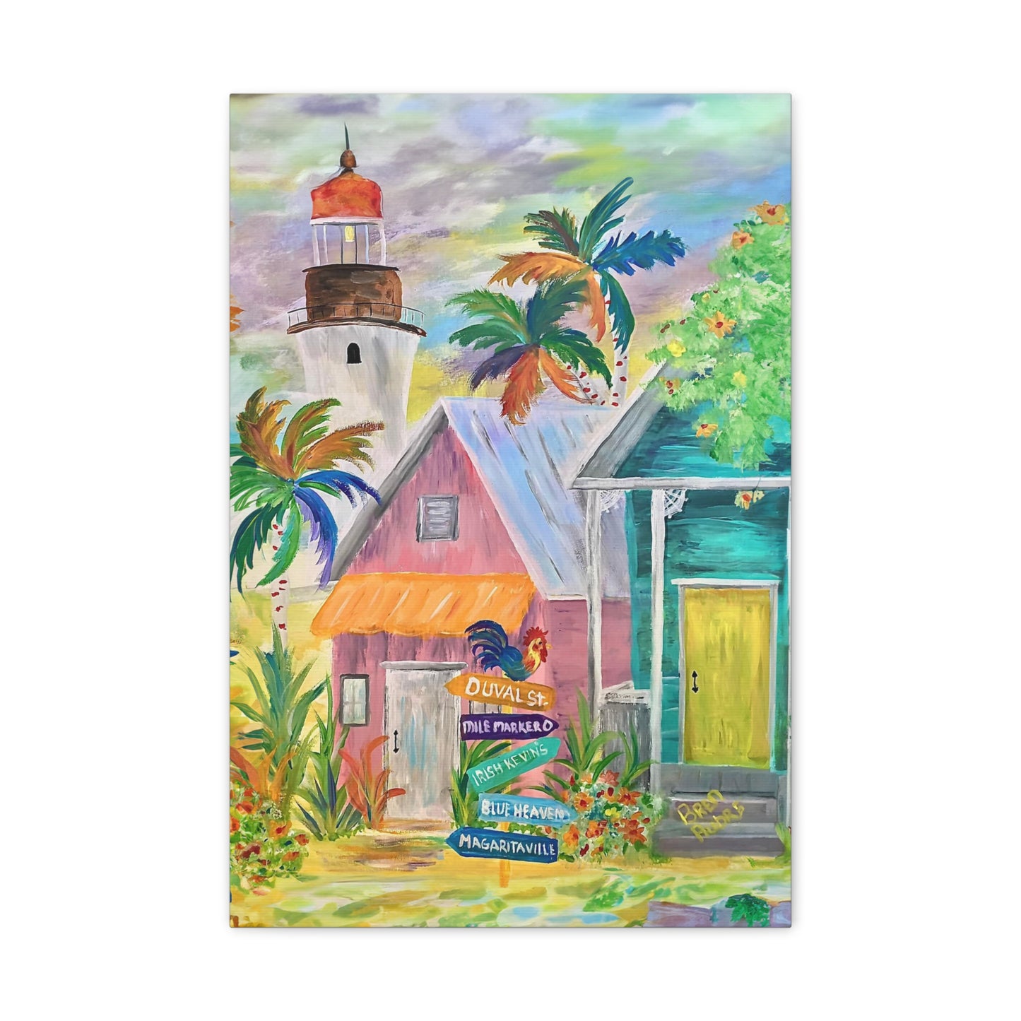 Key West Light House - Canvas Print