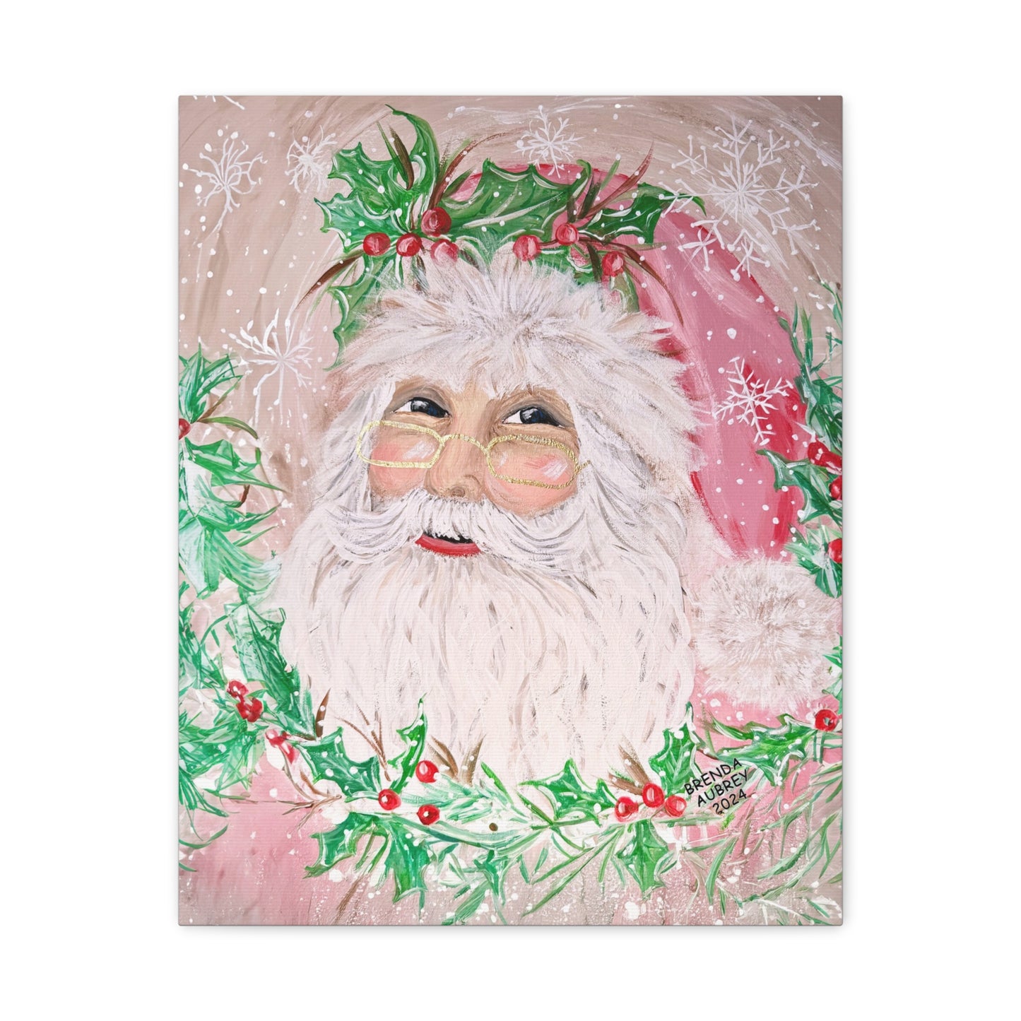 2024 PINK SANTA (Print on Canvas)
