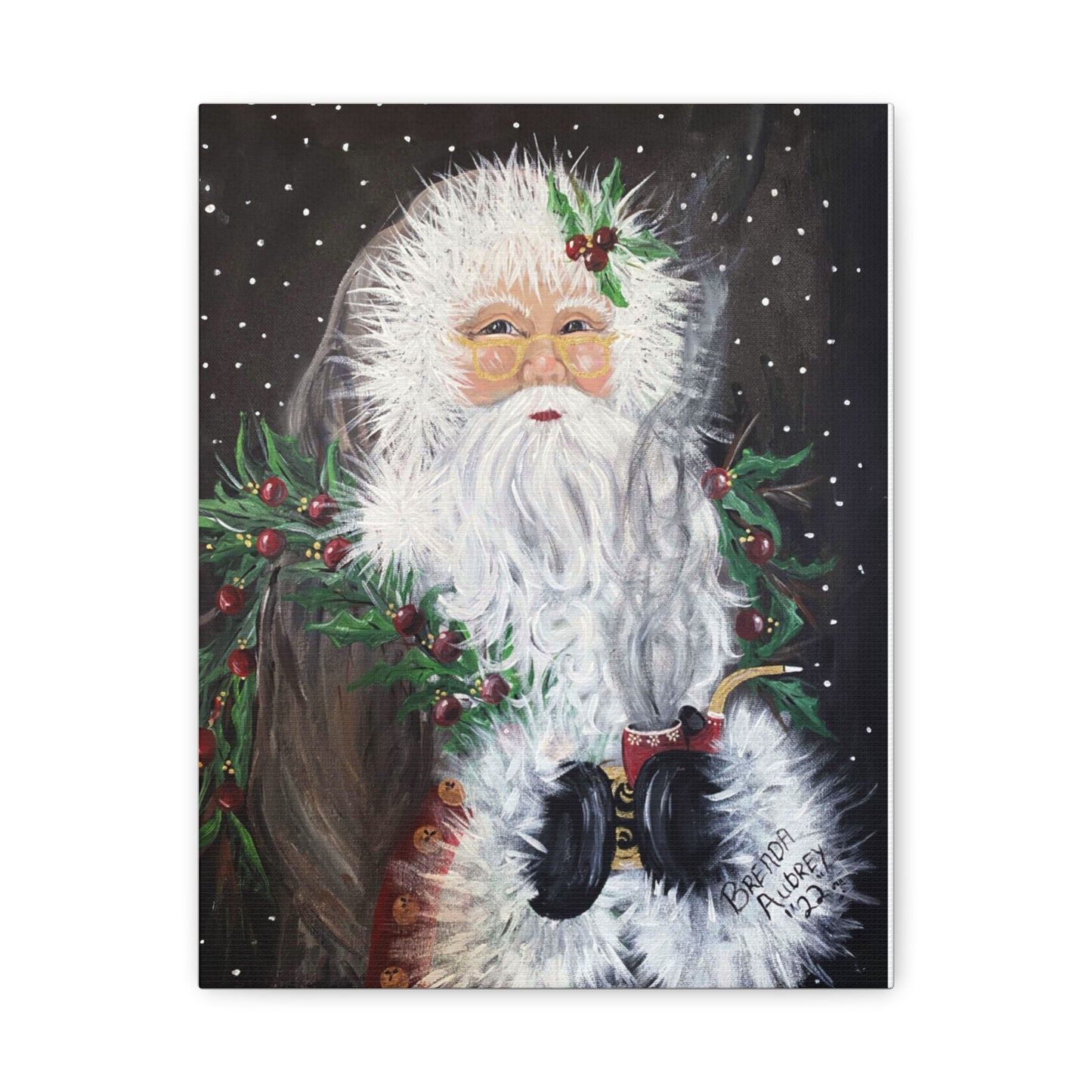 2022 FUZZY SANTA (Canvas Print)