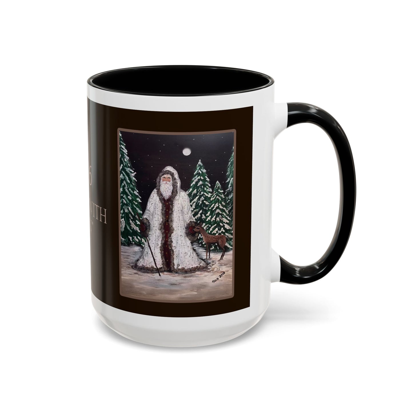 2016 SANTA WITH FAWN (Ceramic Mug)
