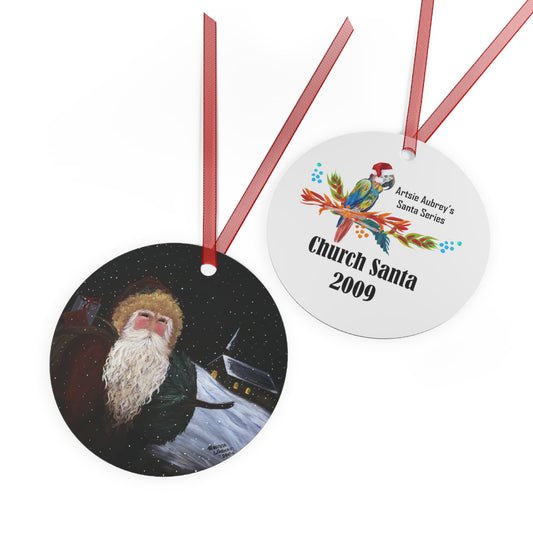 Artsie Aubrey's 2009 Church Santa Ornament